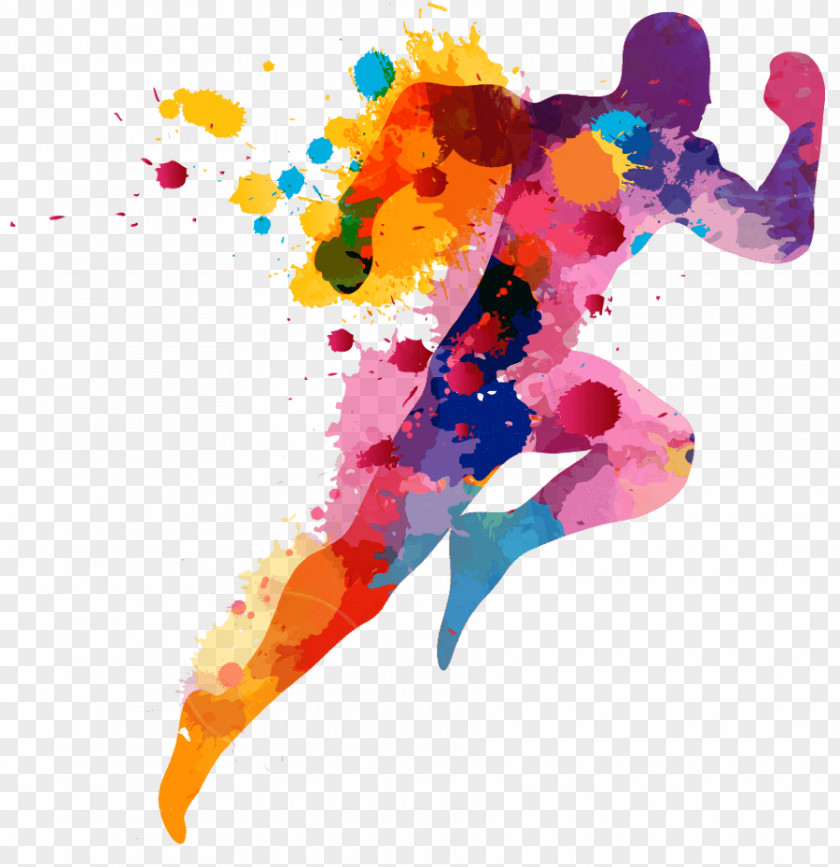 Movement Handpainted Clip Art Running Vector Graphics Image PNG