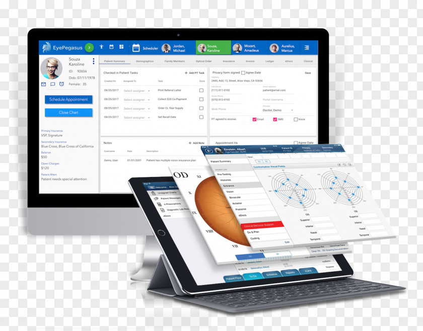 Optometry Electronic Health Record Medical Computer Software Care Practice Management PNG
