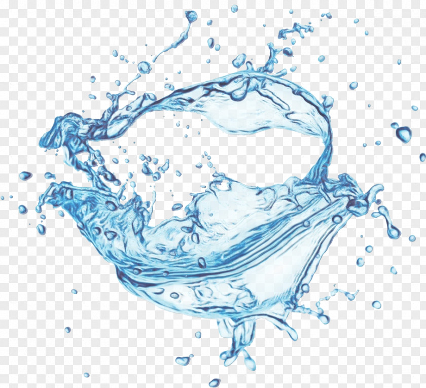 Drinking Water Drop Watercolor Splash Background PNG
