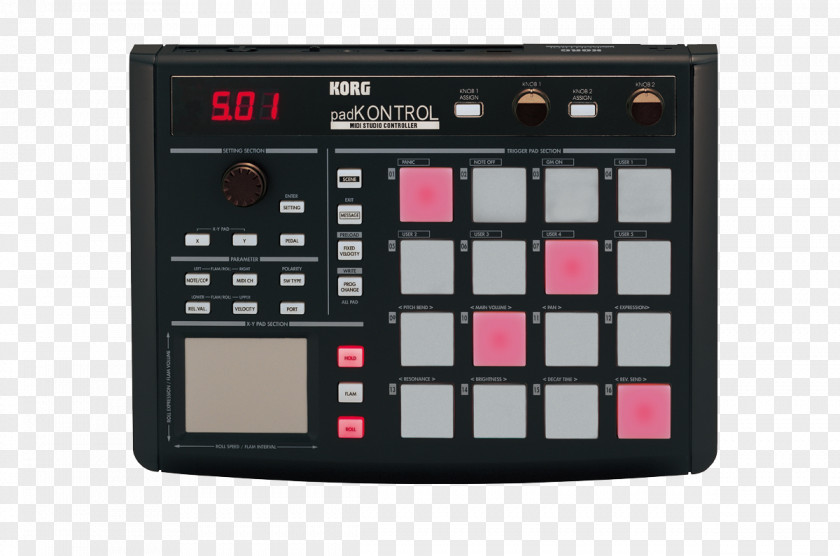 Korg PadKontrol MIDI Controllers Sound Synthesizers PNG