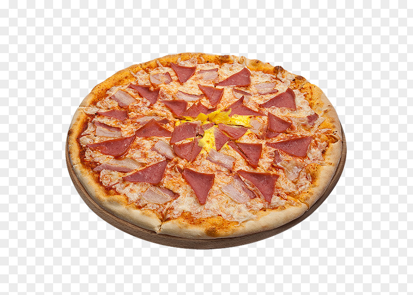 Pizza California-style Sicilian Bacon Ham PNG