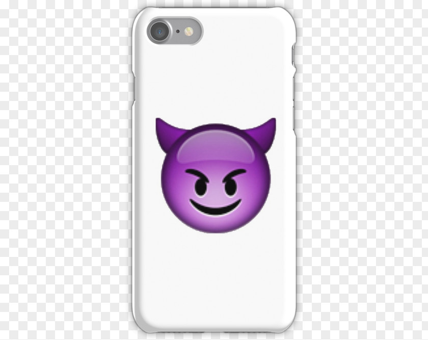 Purple Emoji Devil Smile Sticker Emoticon PNG