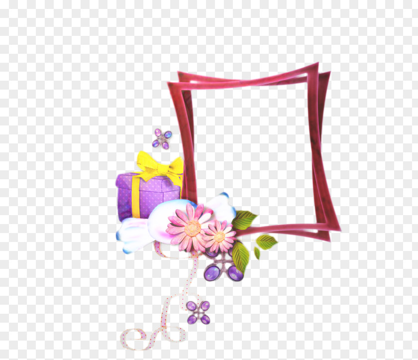 Wildflower Picture Frame Pink Flower PNG