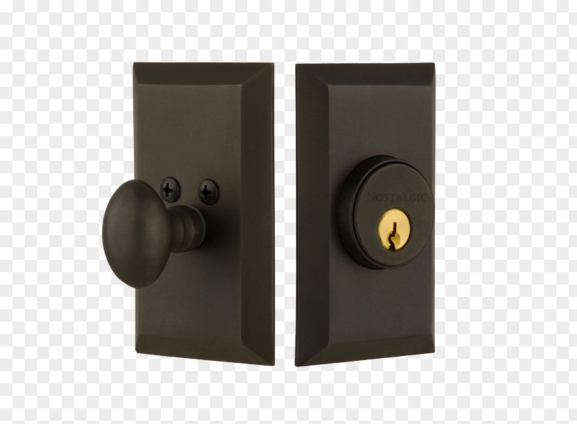 Single Cylinder Lock Dead Bolt Bronze Door Handle Brass PNG