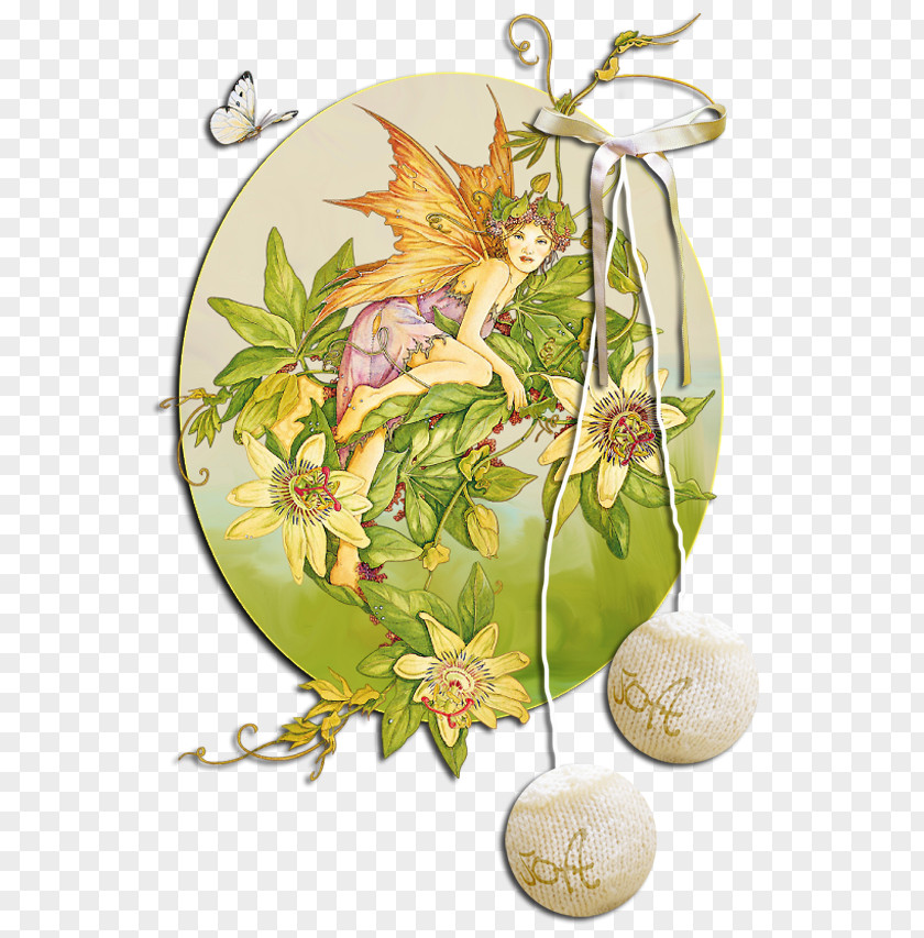 Fairy Pollinator Passion Flower Linda Ravenscroft PNG