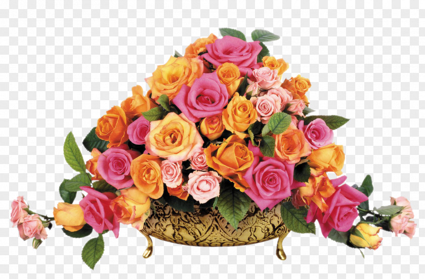 Flower Bouquet Gift Garden Roses Artificial PNG