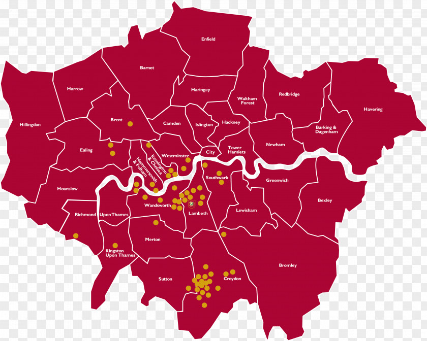 Map Vector Transport For London PNG