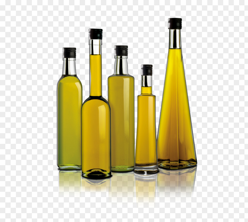 Olive Oil Glass Bottle PNG