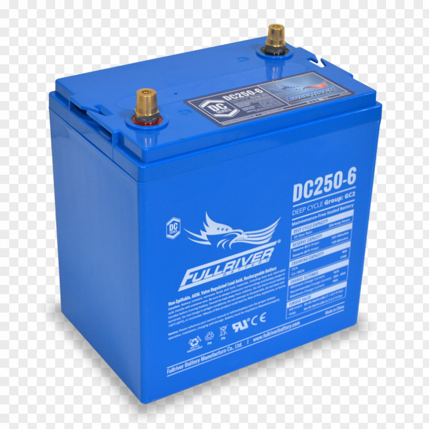 Deep Cycle Battery VRLA Deep-cycle Electric Fullriver DC105-12 AGM Sealed 12V 105Ah Ampere Hour PNG