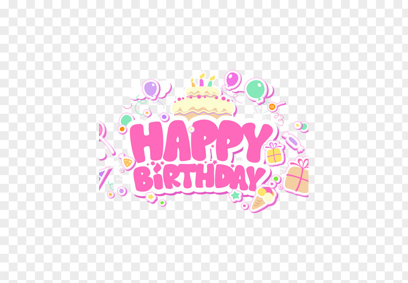 Happy Birthday English Font Design Cake Wish To You Greeting Card PNG