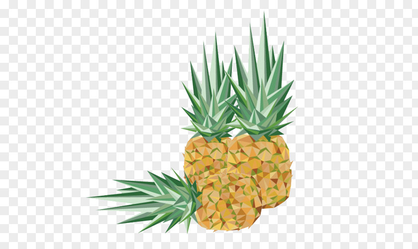 Pineapple Mosaic Polygon Adobe Illustrator PNG