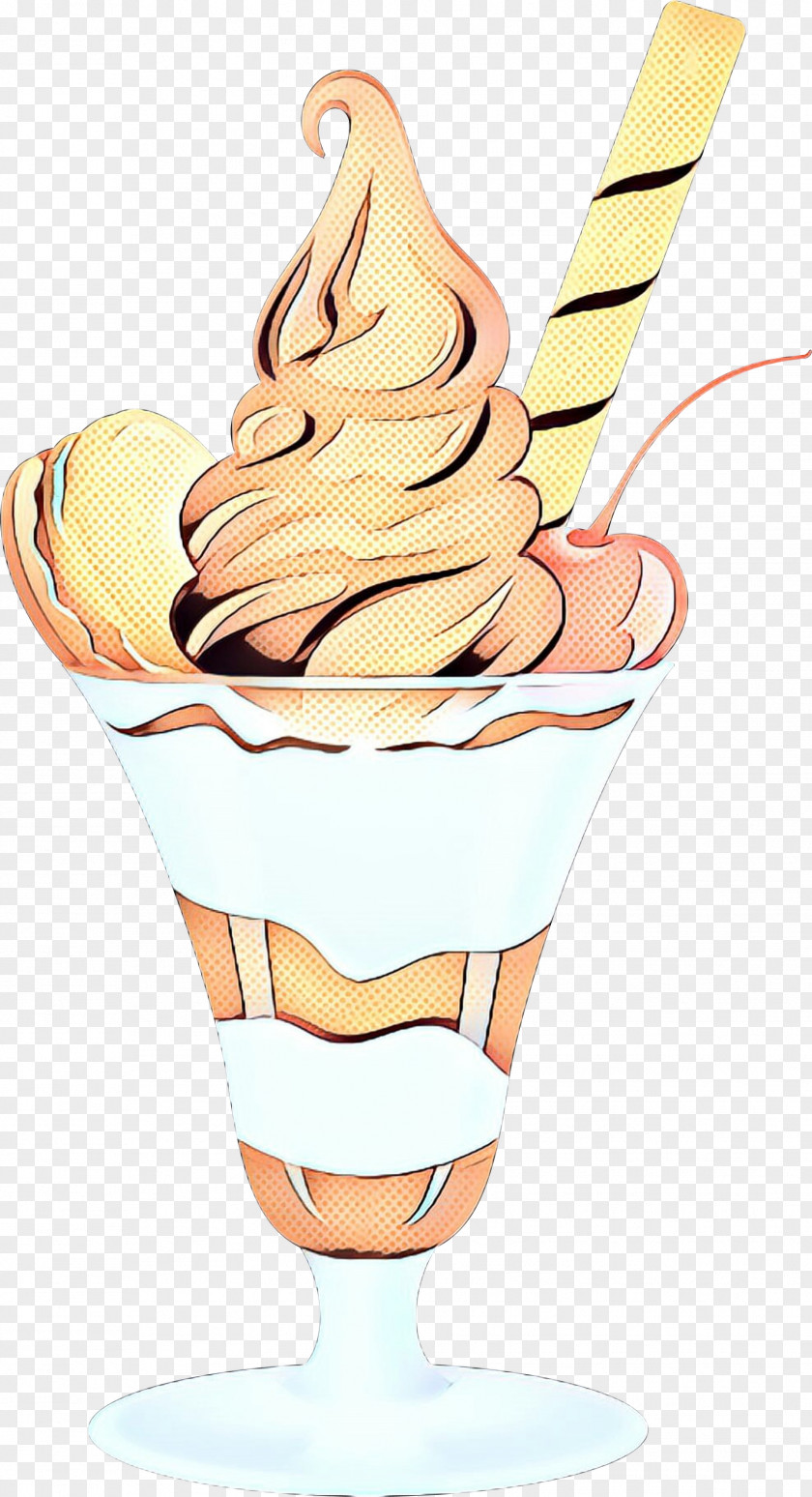 Pistachio Ice Cream Dame Blanche Cone Background PNG