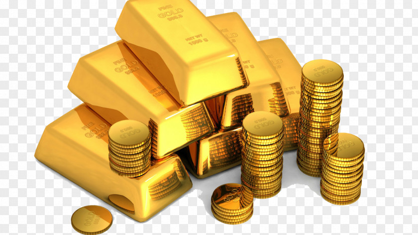 Gold Money And Bar Coin Bullion PNG