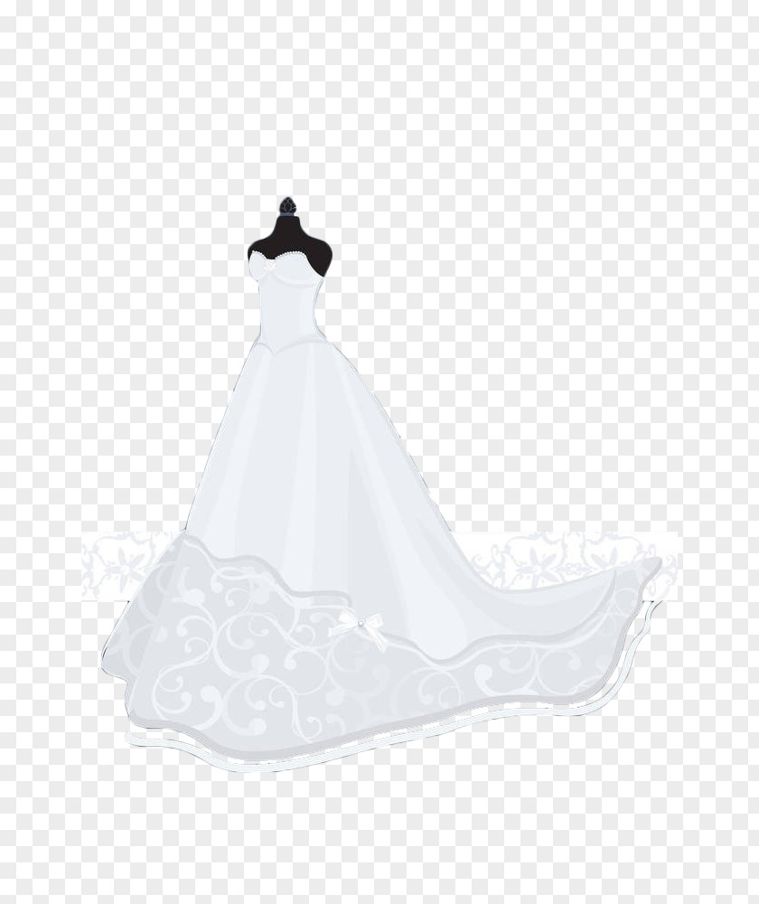 Hand-painted Wedding Table Contemporary Western Dress White PNG