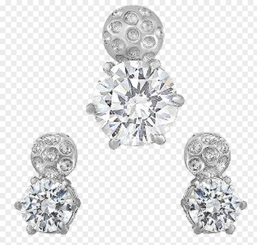 Silver Earring Body Jewellery Bling-bling PNG