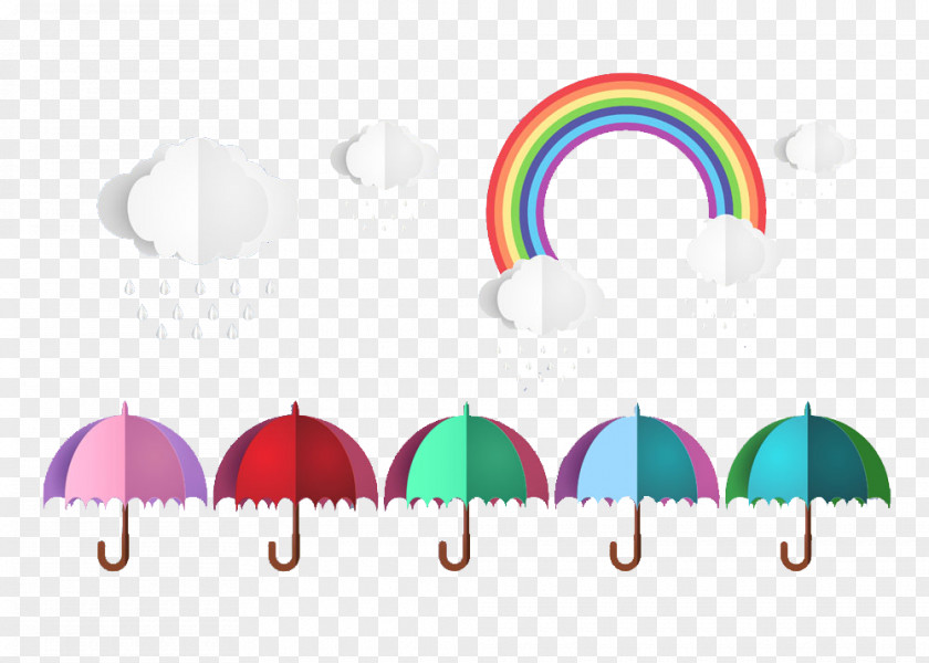 Rainbow Nimbus Graphic Design Cloud Umbrella PNG