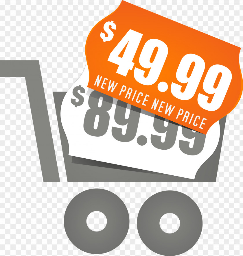 Shopping Cart Sales Price Tag Label PNG