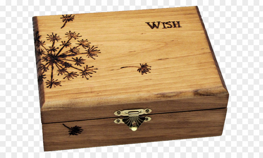 Wood Box Pyrography Wooden Keepsake PNG