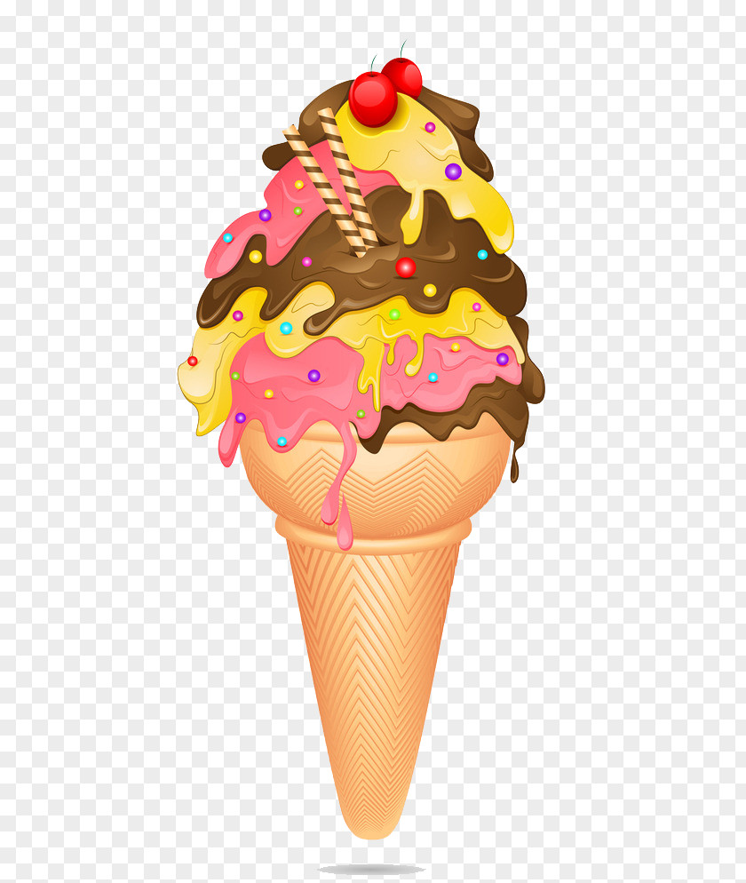 Chocolate Cones Ice Cream Cone Cupcake PNG