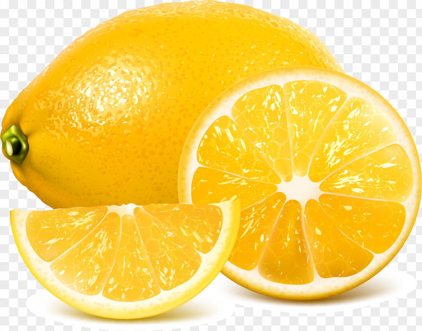 Glossy Tempting Lemon Juice Euclidean Vector PNG