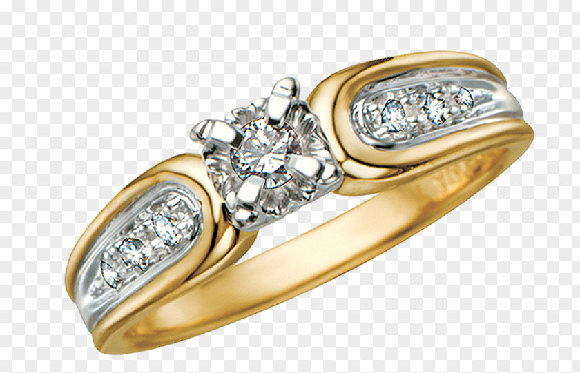 Gold Ring Decorated Material Wedding Diamond PNG