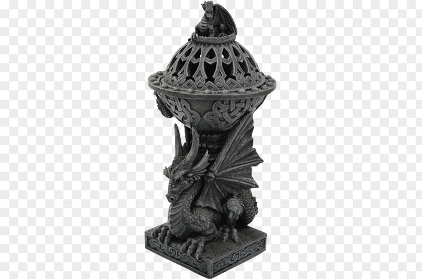 Incense Burner Censer Wicca Magic Statue Dragon PNG