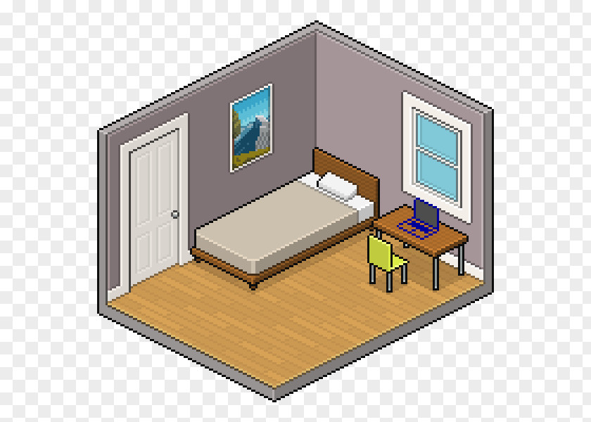 Pixel Art In Illustrator Interior Design Services Isometric Projection Drawing Room PNG