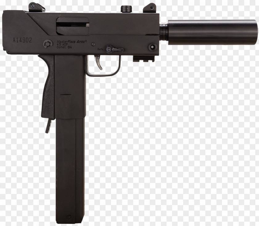 .45 ACP MAC-10 Weapon Pistol Firearm PNG