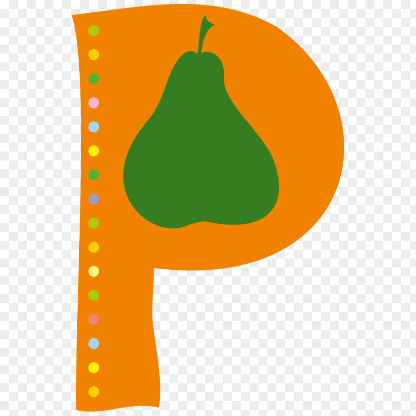Cartoon Creative Fruit P Letter Typeface Drawing PNG