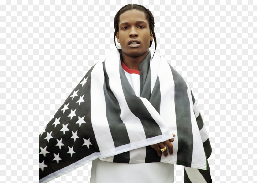 A Rocky ASAP Mob Long. Live. Rapper PNG Rapper, others, man carrying flag clipart PNG