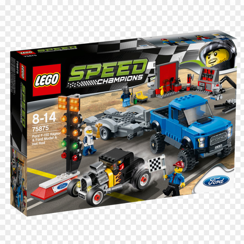 Ford LEGO 75875 Speed Champions F-150 Raptor & Model A Hot Rod Lego Jurassic World PNG