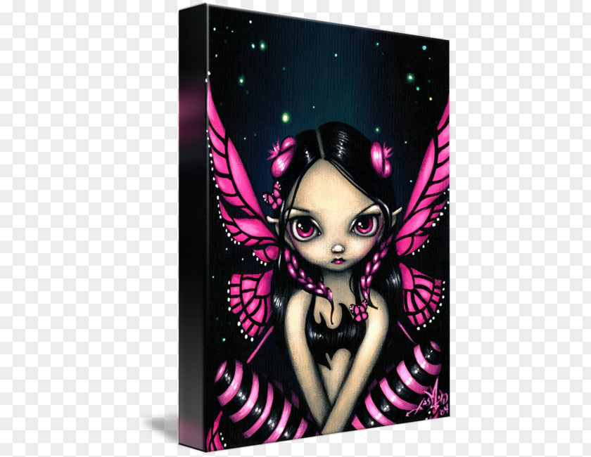 Pink Fairy Strangeling: The Art Of Jasmine Becket-Griffith Printmaking Canvas PNG