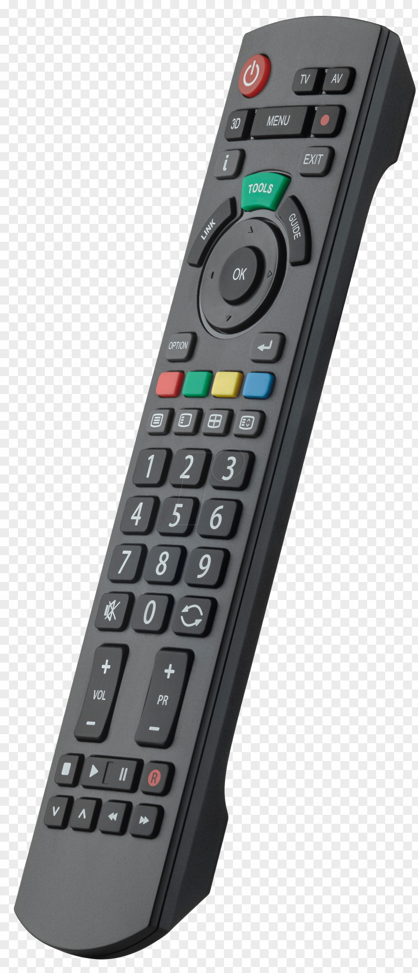 Tv Remote Control Controls Television Set Panasonic Philips PNG