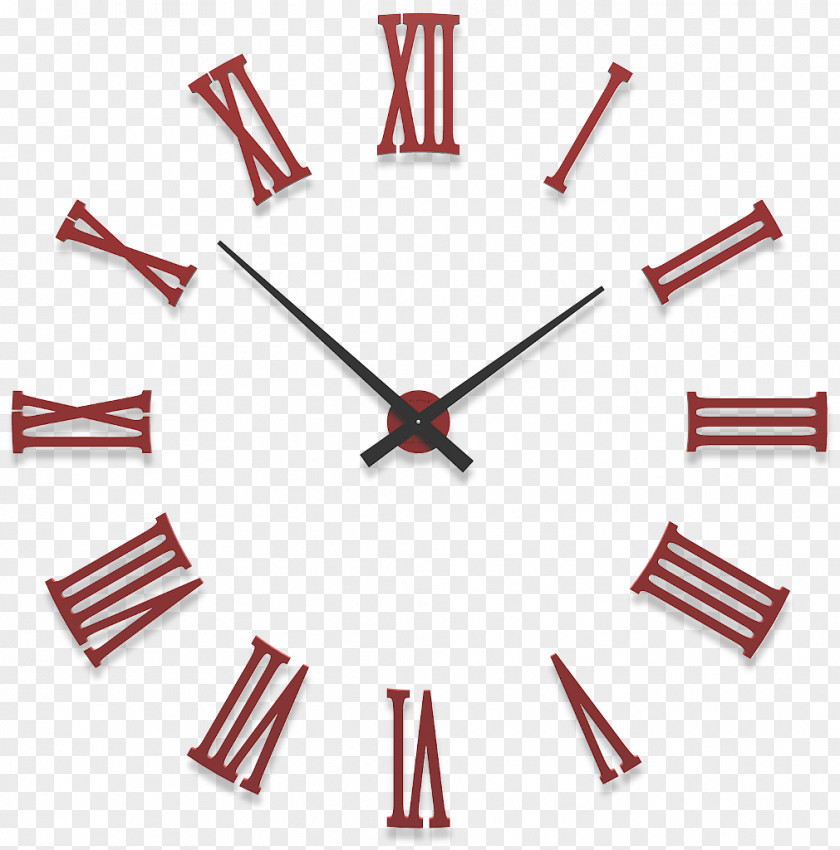 Clock Face Wall Decal Roman Numerals PNG