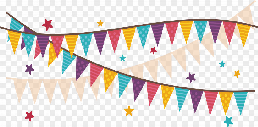 Colorful Triangular Flag Gift Birthday Balloon Euclidean Vector PNG