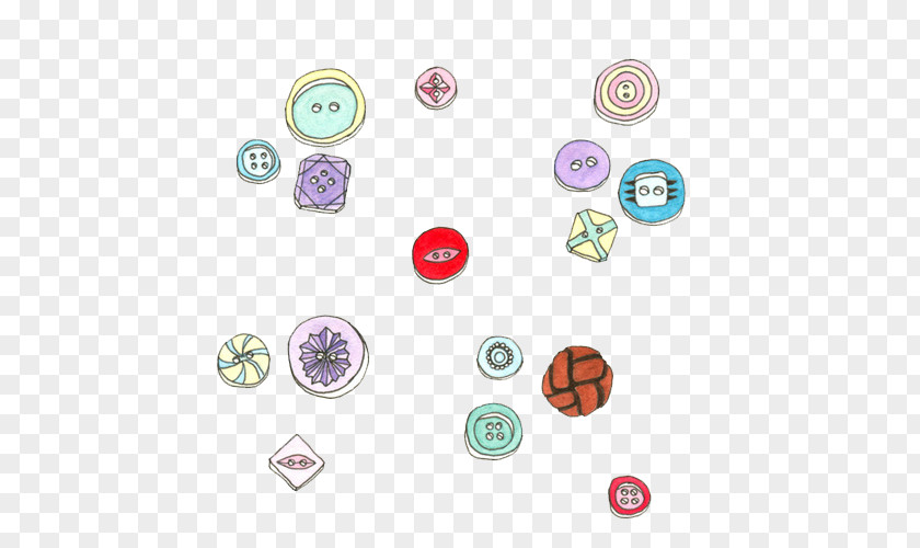 All Kinds Of Beautiful Buttons Cartoon Button PNG