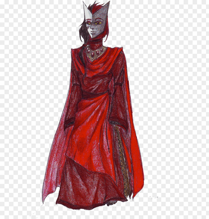 Dress Costume Design Maroon Character PNG