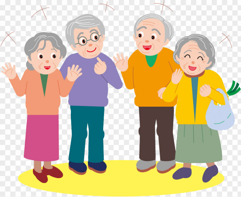 Elderly Party Cartoon Old Age Clip Art PNG
