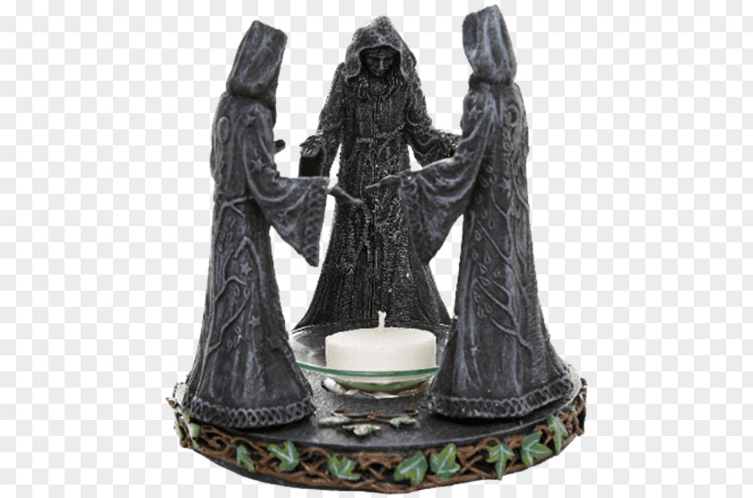 Triple Goddess Wicca Crone Statue PNG