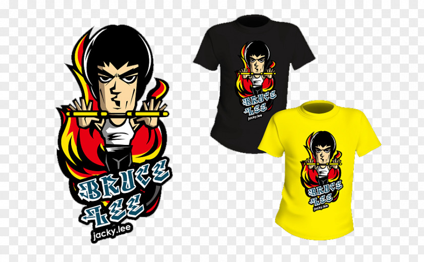 Bruce Lee's Head Ad T-shirt Cartoon Illustration PNG