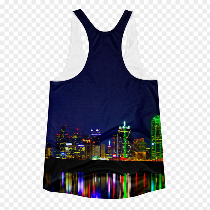 Dallas Skyline T-shirt Gilets Crop Top Clothing PNG