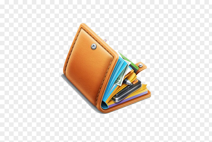 Flat Wallet Icon Design PNG