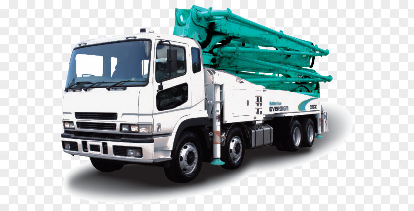 Concrete Pump Commercial Vehicle Cargo Public Utility Truck PNG