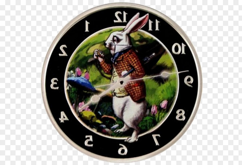Wonderland Alice's Adventures In White Rabbit Pitcairn Islands Coin Silver PNG