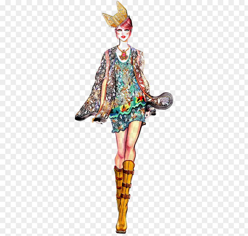 Model Runway Fashion Illustration Drawing PNG