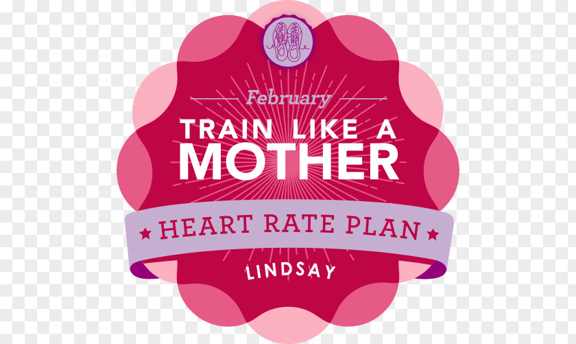 Mom Badge Logo Heart Rate Training Running Brand PNG