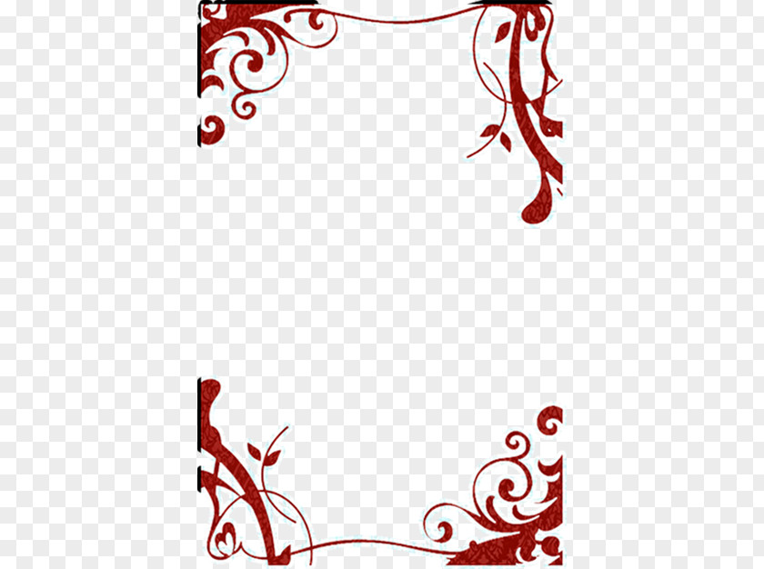 Red Flourish Cliparts Borders And Frames Picture Frame Clip Art PNG