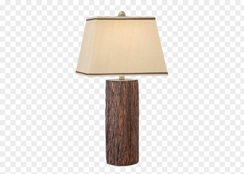 Tree Bark Table Resin Light Fixture PNG