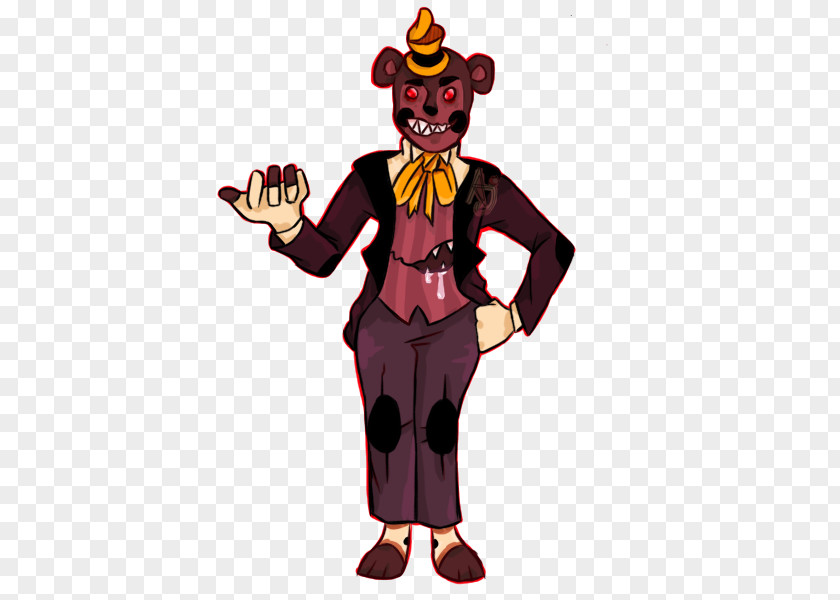 Freddy Fazbear Furry Joker Costume Design Clip Art PNG
