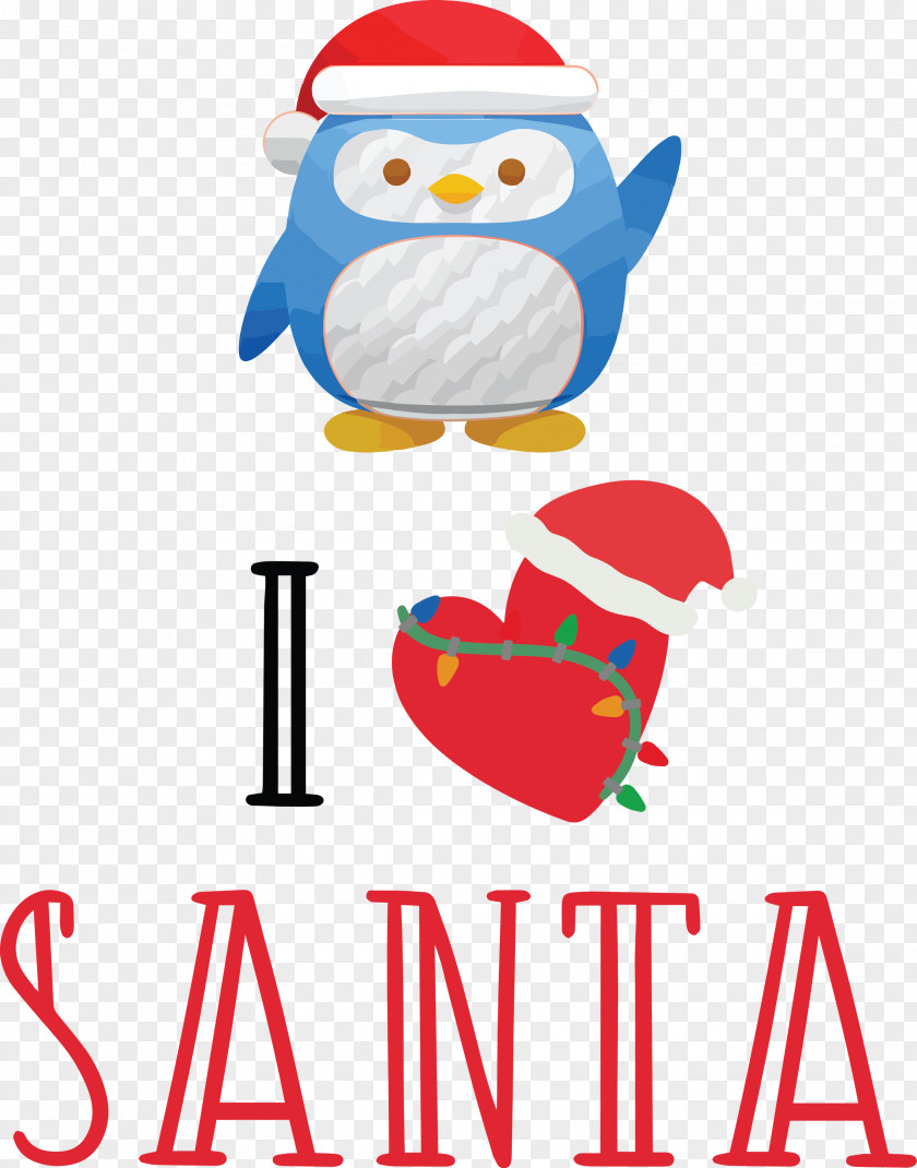 I Love Santa Christmas PNG